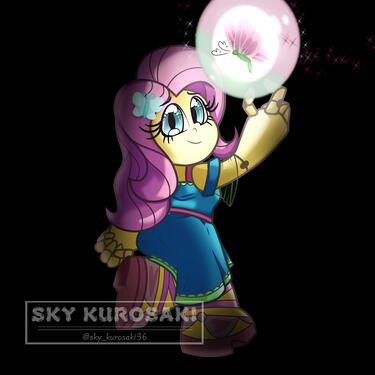 Fluttershy using my YCH (Aug.12.2026)