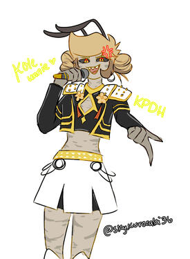 Kole (Zanealry's OC) wearing KPDH Zoey's outfit Sketch (Sept.29.2025)