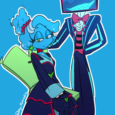 Reverse Ellit (Hazbin OC) & Vox (Hazbin Hotel Character) (Dec.2.2025)